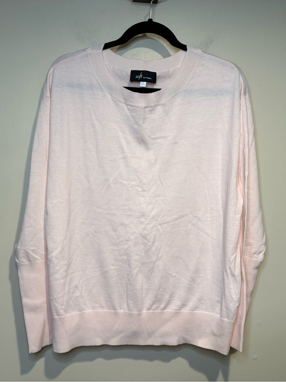 Soft by Naadam Cotton Cashmere Sweater Size Large pale pink